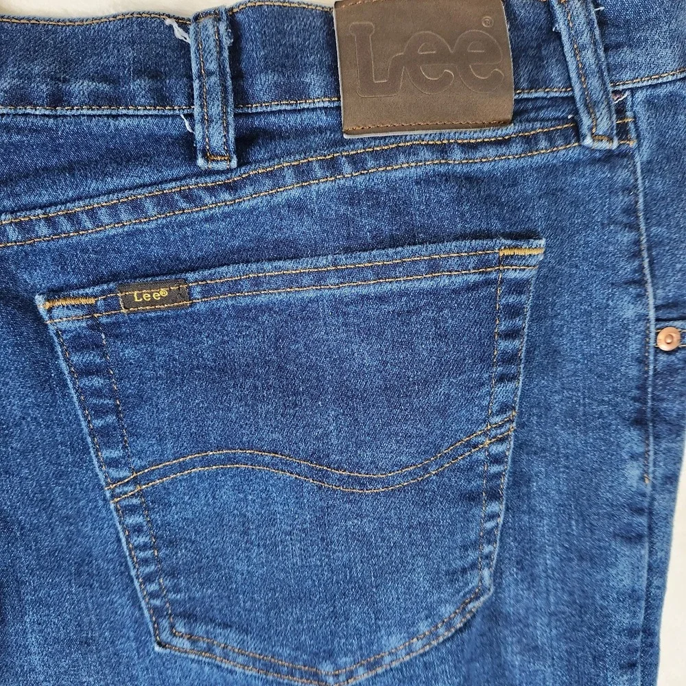 Vtg Lee Regular Fit Jeans Men's 48x30 Dark Wash Denim‎ Big Tall Classic Straight